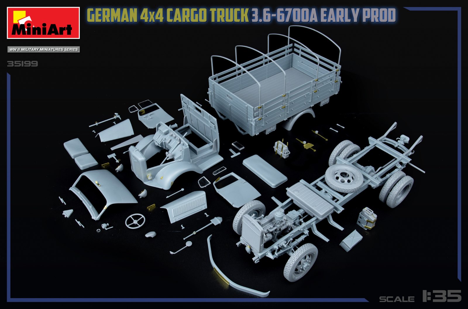 MiniArt 35199 German 3t 4x4 Cargo Truck 3.6-6700A 1/35 – zdjęcie 30
