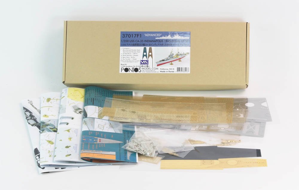 Pontos 37017F1 USS CA-35 Indianapolis 1945 Detail Up Set ADVANCED 1/350 – zdjęcie 12