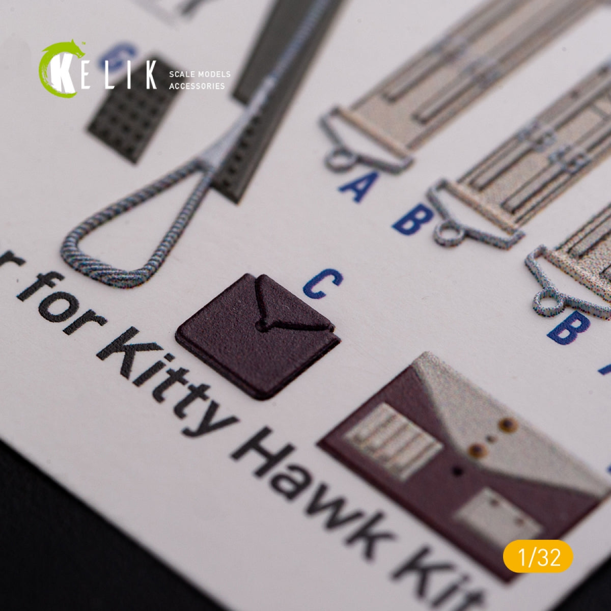 KELIK K32018 OS2U Kingfisher - Interior 3D Decal for Kitty Hawk/Zimi models kit 1/32 – zdjęcie 10