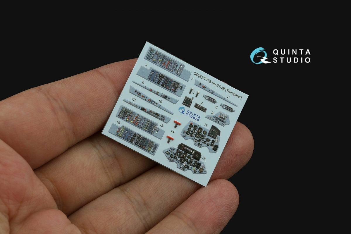 Quinta Studio QD+72180 Su-33 3D-Printed &amp;amp; coloured Interior on decal paper (Trumpeter) (with 3D-printed resin part) 1/72 – zdjęcie 6