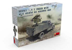 MiniArt 35186 SOVIET 1,5 t. TRUCK w/ M-4 Maxim AA Machine Gun 1/35 – immagine 2