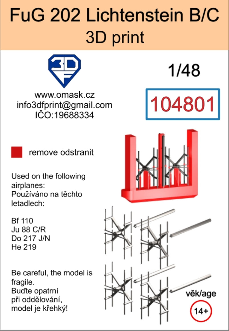 Omask 104801 FuG 202 Lichtenstein B/C (3D print) 1/48 – zdjęcie 2