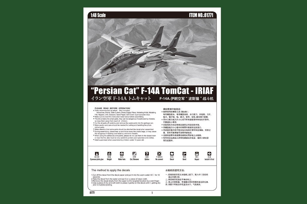 Hobby Boss 81771 IRIAF Persian Cat F-14A Tomcat 1/48 – zdjęcie 2