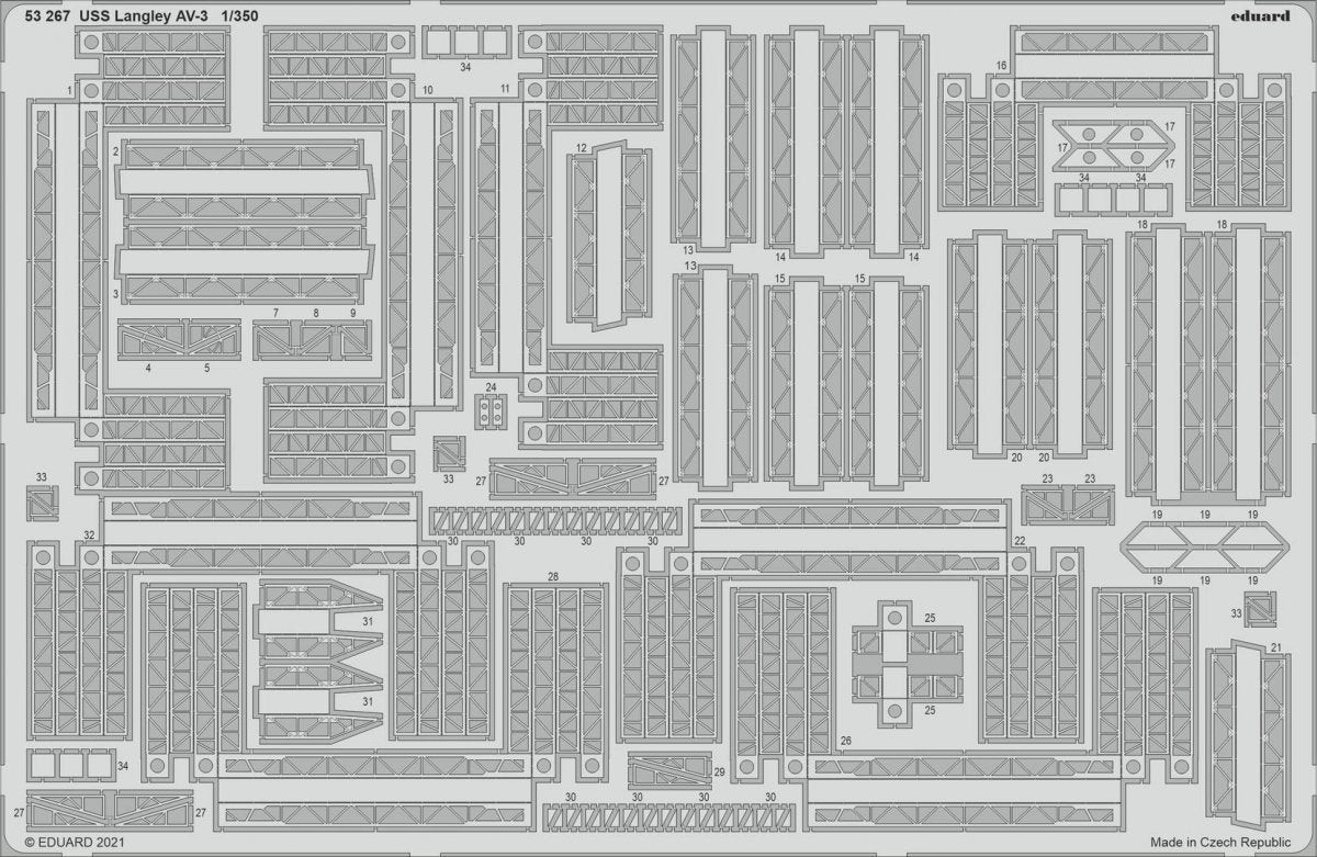Eduard 53267 USS Langley AV-3 TRUMPETER 1/350