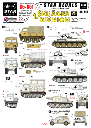 Star Decals 35-851 German 1. Skijäger Division 1/35