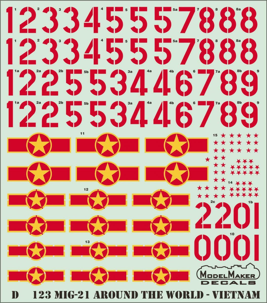 ModelMaker Decals D48123 MiG-21 Around The World - Vietnam 1/48 – zdjęcie 2