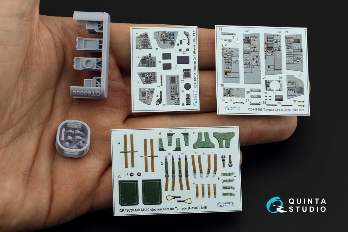 Quinta Studio QD+48263 Tornado GR.4 3D-Printed &amp;amp; colored Interior on decal paper (Revell) (with 3D-printed resin parts) 1/48 – image 7