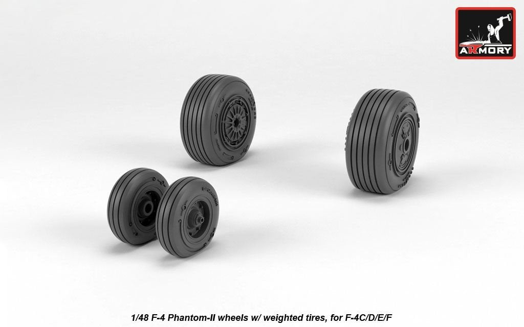 Armory Models AW48324 F-4 Phantom-II wheels w/ weighted tires, mid 1/48 – image 4