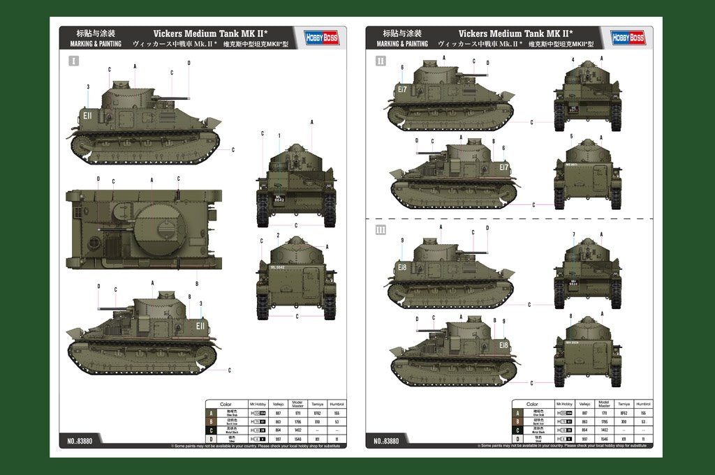 Hobby Boss 83880 Vickers Medium Tank MK II 1/35 – zdjęcie 4