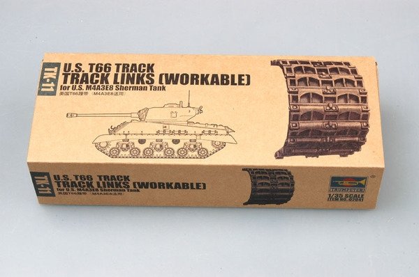 Trumpeter 02041 U.S. T66 steel track for U.S. M4A3E8 Sherman Tank 1/35