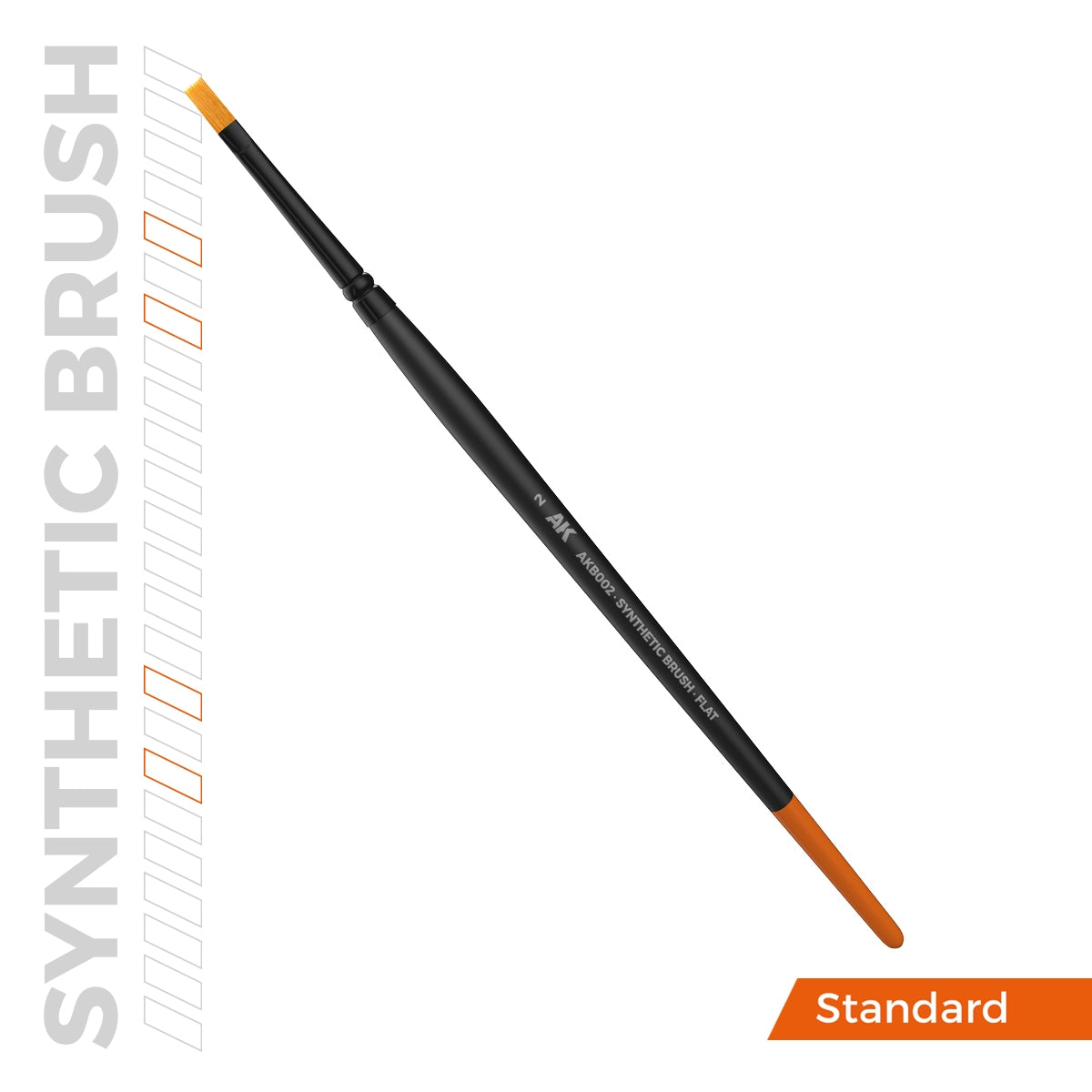 AK Interactive AKB002 AK SYNTHETIC BRUSH – FLAT 2 – zdjęcie 2