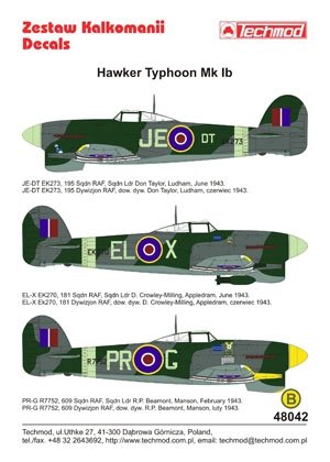 Techmod 48042 - Hawker Typhoon IB 1/48 – zdjęcie 2
