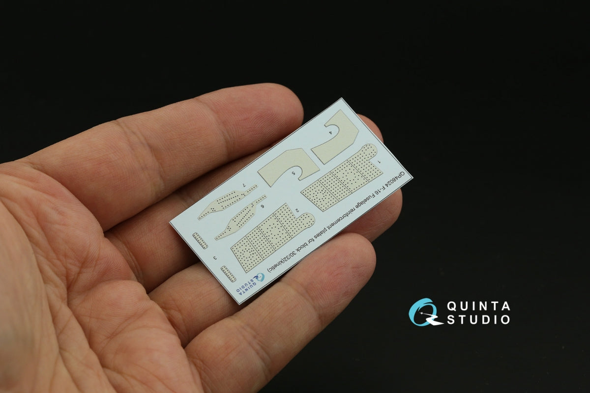 Quinta Studio QP48024 F-16 block 30/32 reinforcement plates (Kinetic 2008 tool) 1/48 – image 2