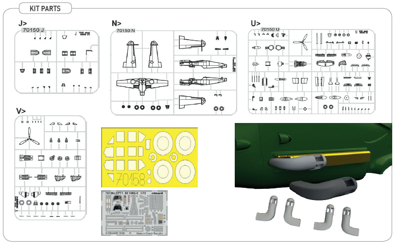 Eduard 70158 Messerschmitt Bf-109 G-5 (Profipack Edition) 1/72 – obrázek 12