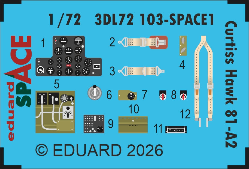 Eduard 3DL72103 Curtiss Hawk 81-A2 - Space Set for Arma Hobby Kits 1/72