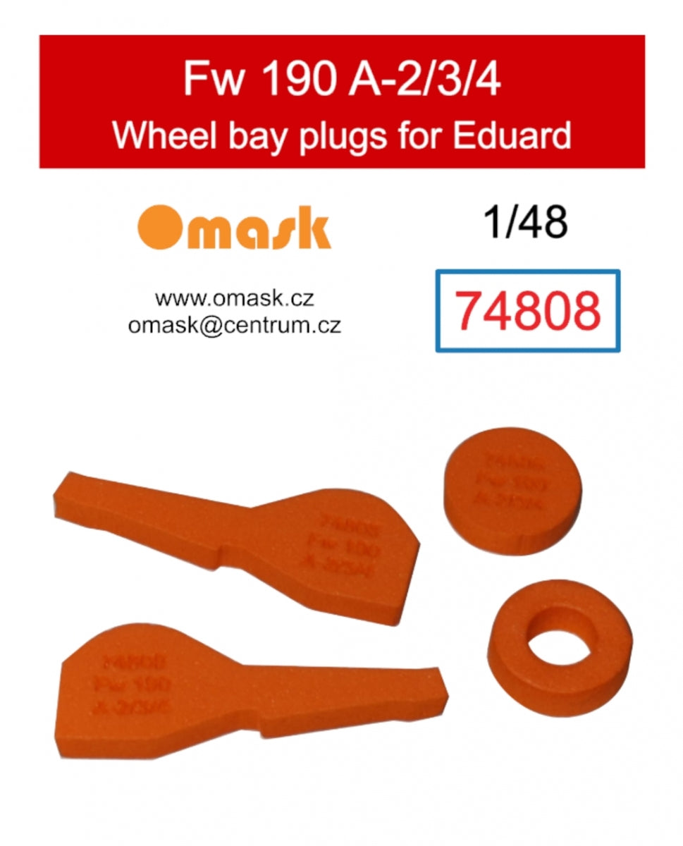Omask 74808 Fw 190 A-2/3/4 wheel bay plugs (for Eduard) 1/48