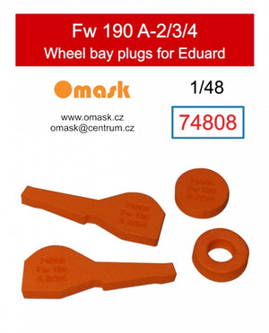 Omask 74808 Fw 190 A-2/3/4 wheel bay plugs (for Eduard) 1/48