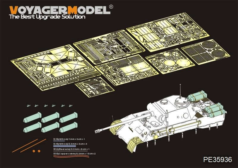 Voyager Model PE35936 WWII German Panther D w/"Stadtgas" Fuel Tanks Basic For MENG TS-038 1/35
