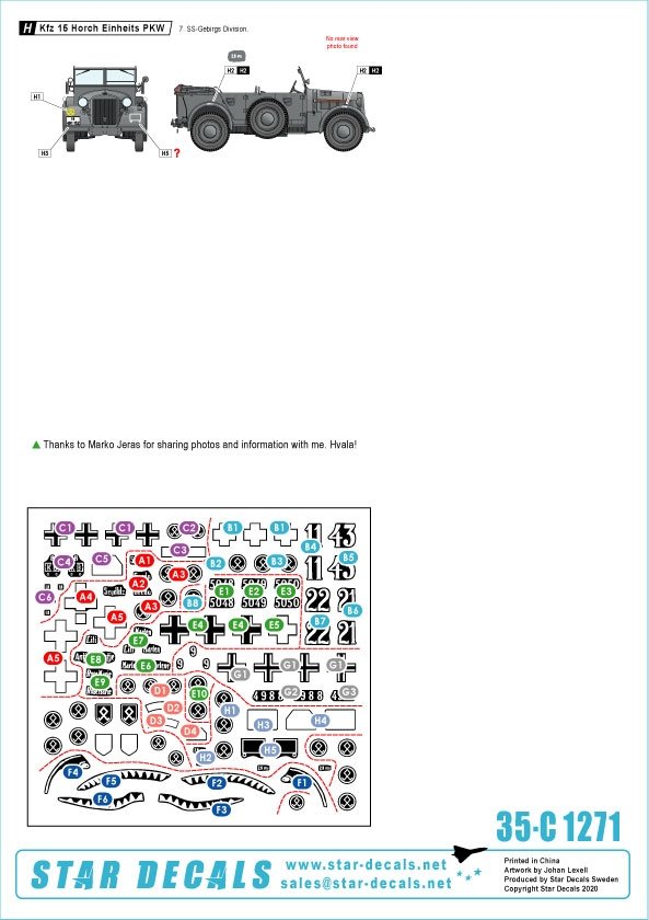 Star Decals 35-C1271 Balkan WW2 # 2 1/35 – zdjęcie 2