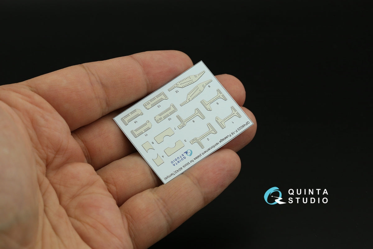 Quinta Studio QP48023 F-16 block 40/42 reinforcement plates (Tamiya) 1/48 – zdjęcie 3