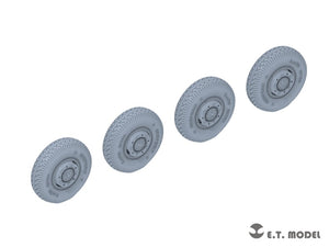 E.T. Model P35-107 WWII German Sd.Kfz.234 Large Diameter Weighted Wheels Type.7 1/35 – zdjęcie 2