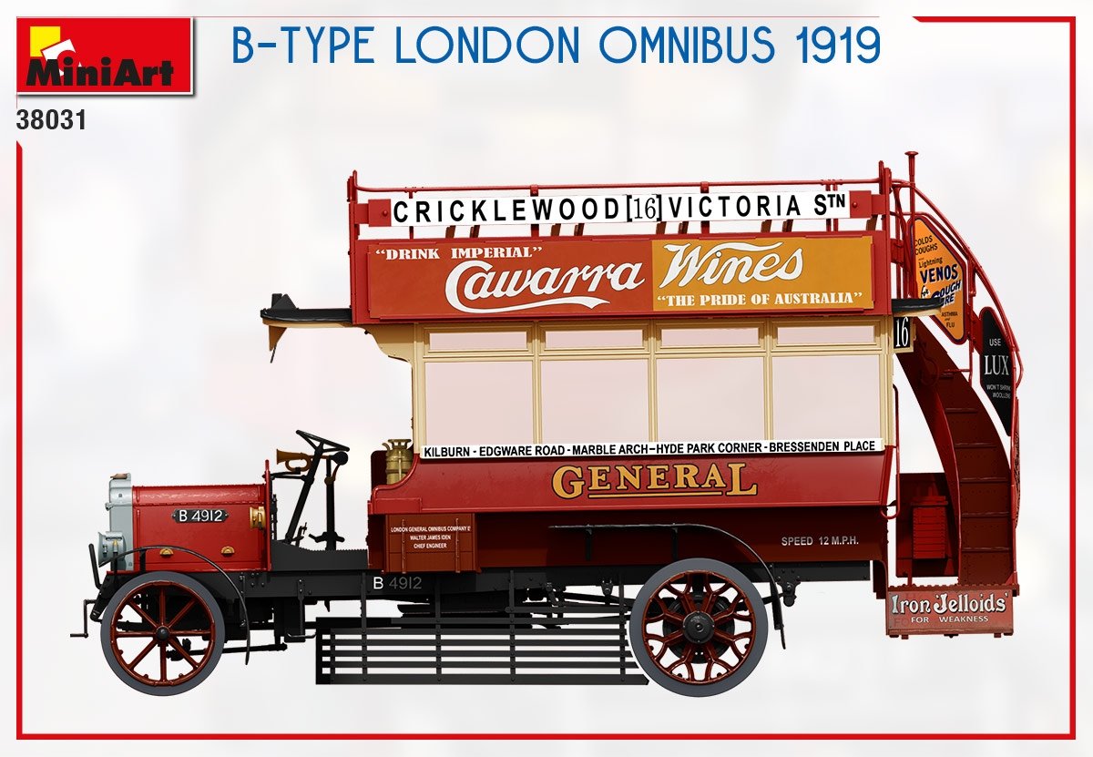 MiniArt 38031 B-TYPE LONDON OMNIBUS 1919 1/35 – zdjęcie 8