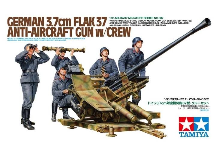 Tamiya 35302 Flak 37 w/Crew 1/35
