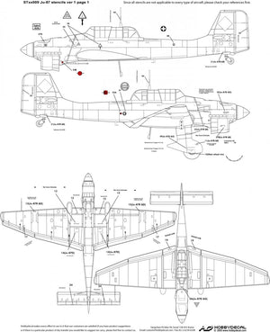 HobbyDecal ST32009V1 Ju-87 Stencils ver 1 1/32 – zdjęcie 2