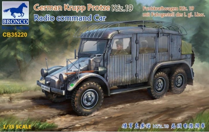 Bronco CB35220 allemand Krupp Protze Kfz. 19 Voiture de Commande Radio 1/35