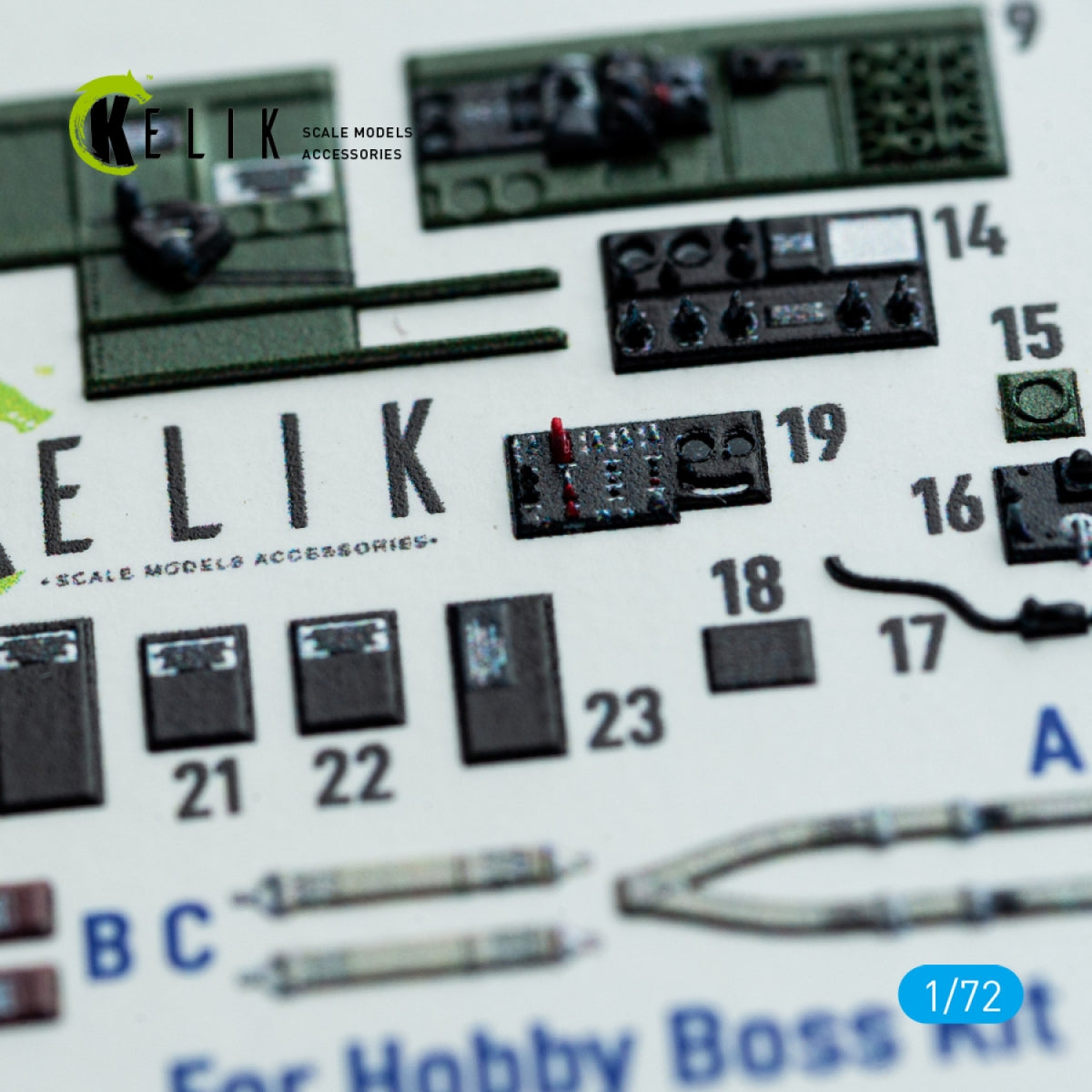 Kelik K72137 TBM-3 Avenger - interior 3D decals for HobbyBoss kit 1/72