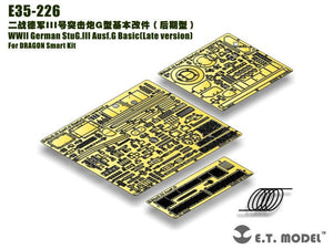Maquette ET E35-226 StuG.III Ausf.G allemand de la Seconde Guerre mondiale (version de base, version tardive) (pour kit DRAGON Smart) (1/35)