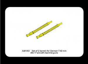 Aber A48 002 Set of 2 barrels for German 7.92 mm MG 17 aircraft machine guns (1/48) – image 3