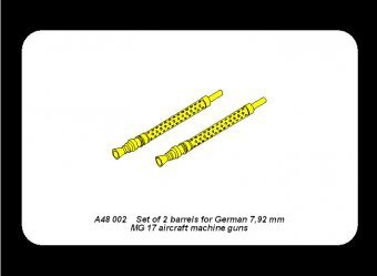 Aber A48 002 Set of 2 barrels for German 7.92 mm MG 17 aircraft machine guns (1/48) – image 3