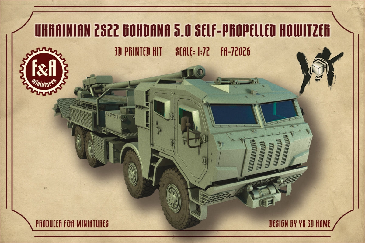 F&amp;A Miniatures FA-72026 2S22 Bohdana 5.0 1/72