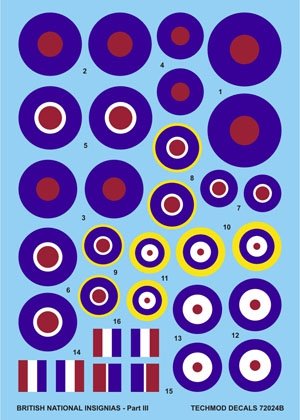 Techmod 72024 - British National Insignias III 1/72