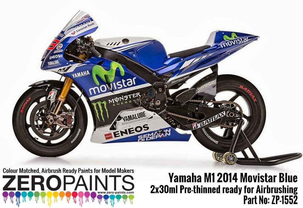 Zero Paints ZP-1552 Yamaha M1 2014 Movistar Blue Paint Set 2x30ml – zdjęcie 3