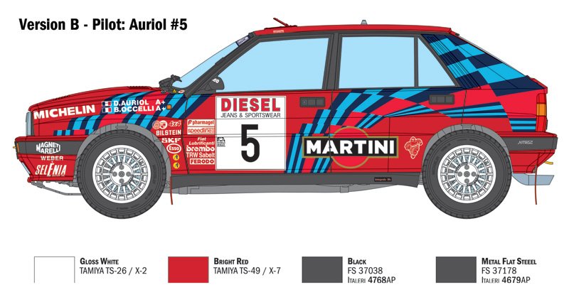 Italeri 4712 Lancia Delta HF Integrale Sanremo 1989 1/12 – zdjęcie 9