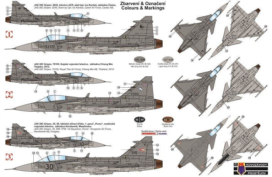 Kovozavody Prostejov KPM0161 JAS-39 Gripen 1/72 – zdjęcie 2