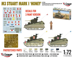 Mirage Hobby 720006 M3 Stuart Mk.I Honey Light Tank 1/72 – image 5