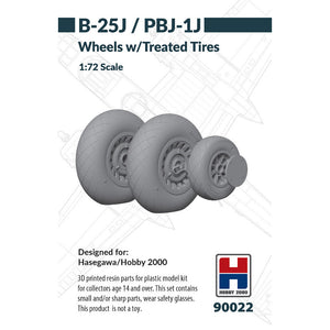 Hobby 2000 90022 B-25J / PBJ-1 Wheels w/ Treated Tires 1/72