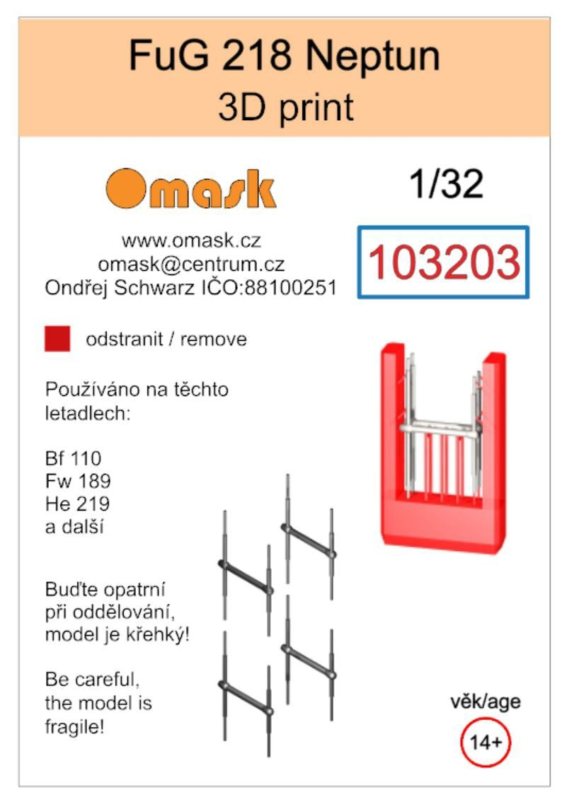 Omask 103203 FuG 218 Neptun (3D print) 1/32 – zdjęcie 2
