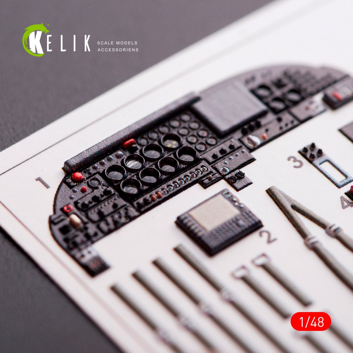 KELIK K48007 A-37B DRAGONFLY INTERIOR 3D DECALS FOR TRUMPETER KIT 1/48 – zdjęcie 4
