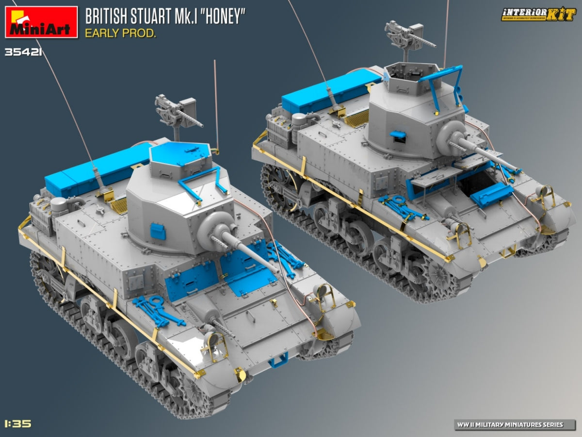 MiniArt 35421 BRITISH STUART MK.I HONEY EARLY PROD. INTERIOR KIT 1/35 – zdjęcie 5