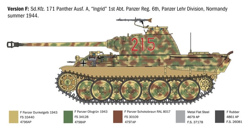 Italeri 0270 SD.KFZ. 171 PANTHER AUSF. A 1/35 – zdjęcie 8