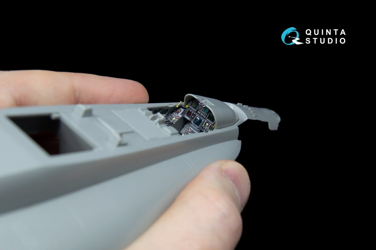 Quinta Studio QD48044 F/A-18C (early) 3D-Printed &amp;amp; coloured Interior on decal paper (for Kinetic) 1/48 – zdjęcie 5