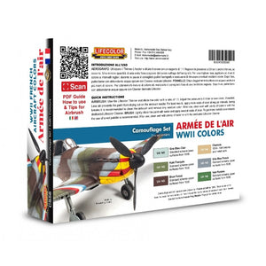 Lifecolor CS56 Acrylic paint set French Aircraft Armée de l&amp;#39;air WWII colors 6x22ml – zdjęcie 2