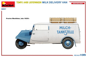 MiniArt 38057 TEMPO A400 LIEFERWAGEN. MILK DELIVERY VAN 1/35 – zdjęcie 4