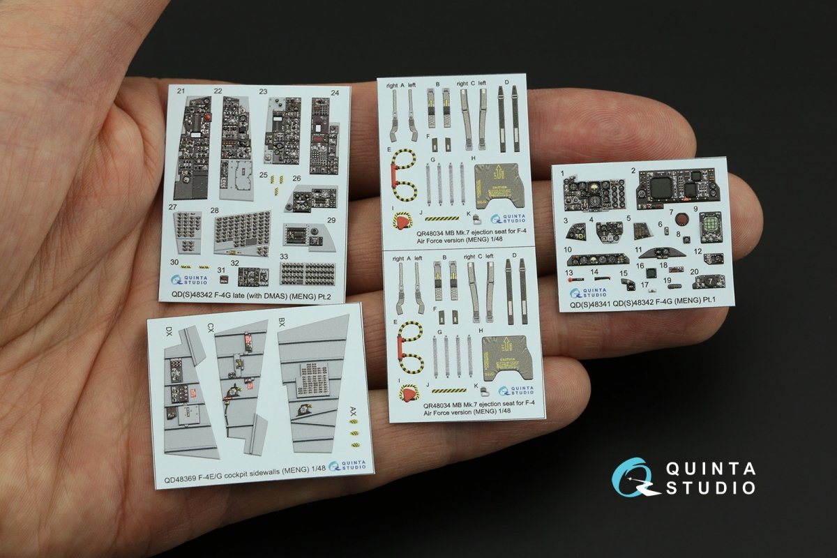 Quinta Studio QD48342 F-4G late 3D-Printed &amp;amp; coloured Interior on decal paper (Meng) 1/48 – zdjęcie 3