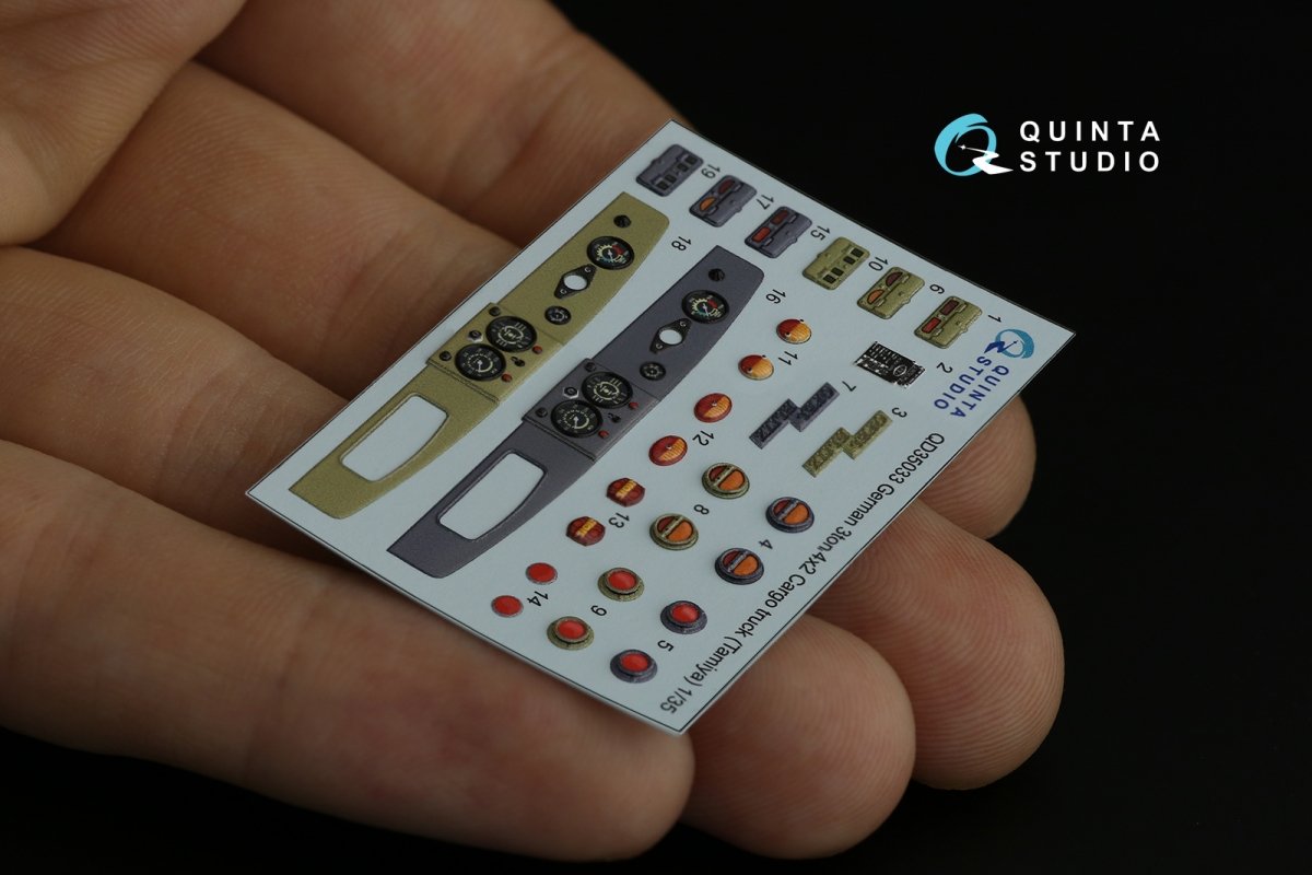 Quinta Studio QD35033 Opel Blitz 3D-Printed &amp;amp; colored Interior on decal paper (Tamiya) 1/35 – image 8