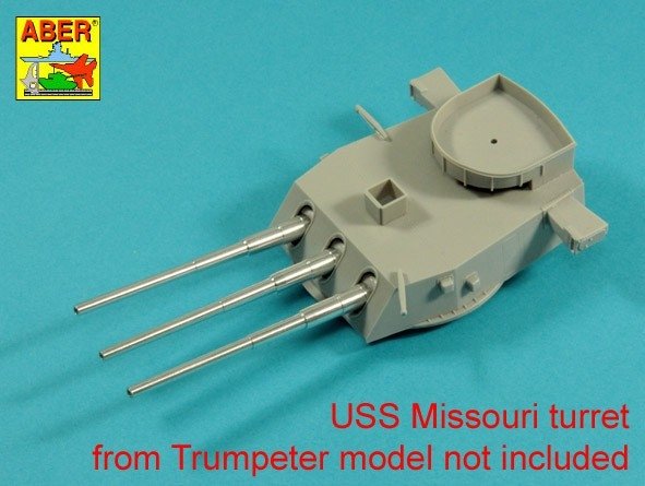 Aber 200L-01 Main Armament for US battleship Iova or Missouri 406mm x9, 127mm x20 1/200 – zdjęcie 3
